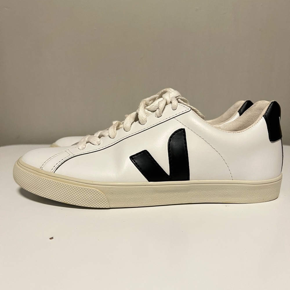 Veja ESPLAR LEATHER WHITE BLACK  Women’s US 8 EU 39 UK 6